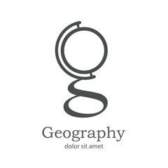 Letra G con Geography gris © teracreonte