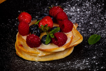 Pancakes with berries