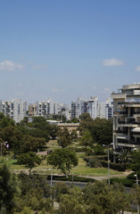 Photo of a view of the city Ashdod, Israel from the park Park Ashdod-Yam, summer