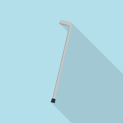 Walking stick icon. Flat illustration of walking stick vector icon for web design