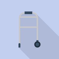 Walking wheel stand icon. Flat illustration of walking wheel stand vector icon for web design
