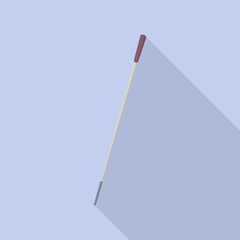 Walking cane icon. Flat illustration of walking cane vector icon for web design