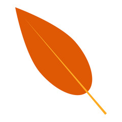 Brown leaf icon. Flat illustration of brown leaf vector icon for web design