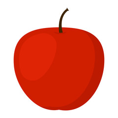 Red apple icon. Flat illustration of red apple vector icon for web design