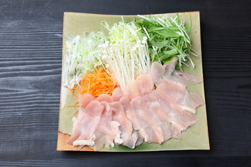 鶏のしゃぶしゃぶ
