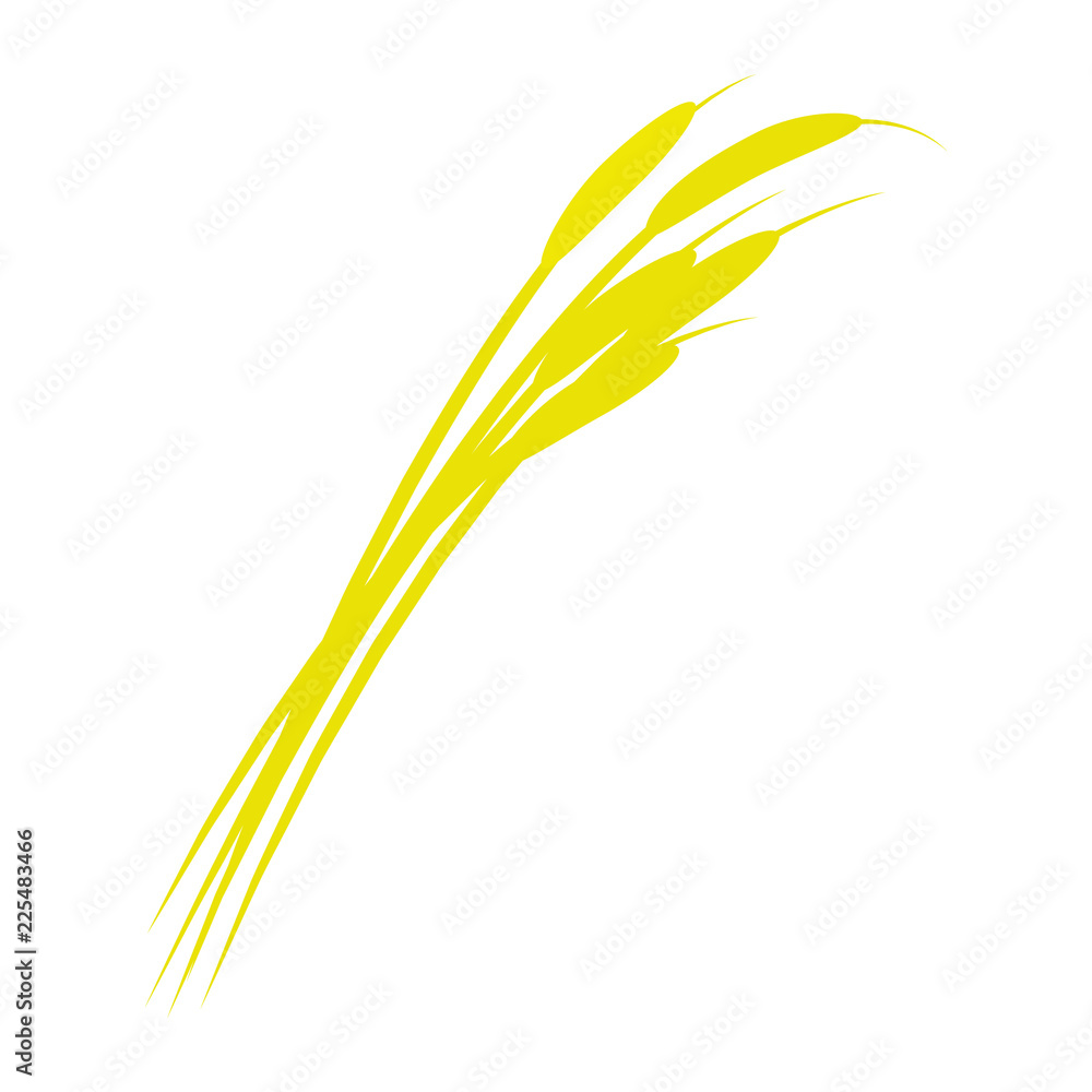 Poster wheat branch icon. flat illustration of wheat branch vector icon for web design
