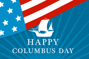 American columbus day concept background. Flat illustration of american columbus day vector concept background for web design