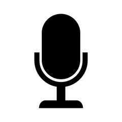 Microphone vector icon, logo on a white background