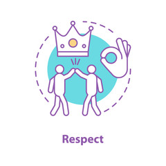 Respect concept icon