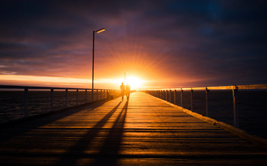 Fototapeta na wymiar Pier at sunset in south australia