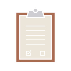 Tests clipboard checklist glyph color icon