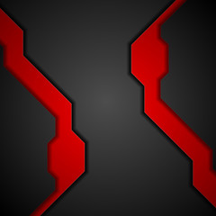 Red and black abstract technology background