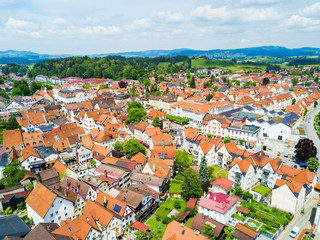 Fototapeta na wymiar Fussen town aerial view