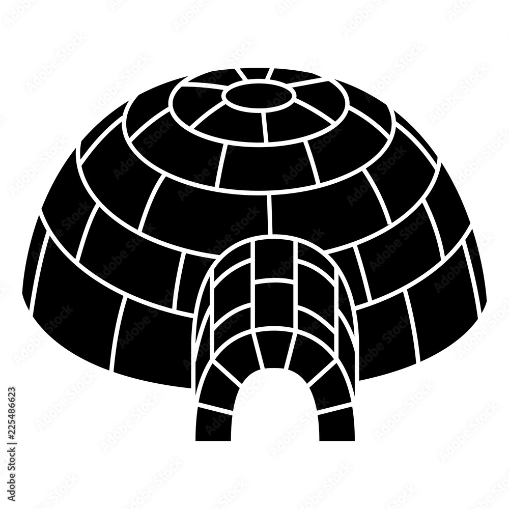 Poster alaska igloo icon. simple illustration of alaska igloo vector icon for web design isolated on white 