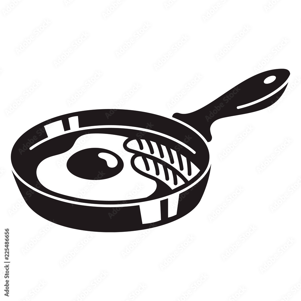 Poster egg griddle icon. simple illustration of egg griddle vector icon for web design isolated on white ba