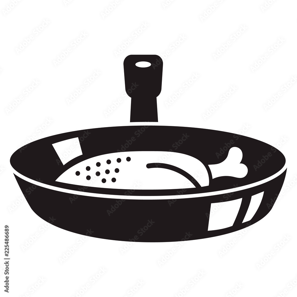 Poster meat in griddle icon. simple illustration of meat in griddle vector icon for web design isolated on 
