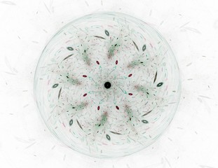 An abstract computer generated modern fractal design on dark background. Abstract fractal color texture. Digital art.