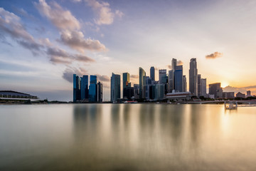 Fototapeta na wymiar View at Singapore City Skyline