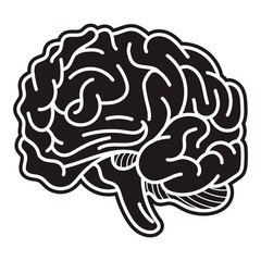 Genius brain icon. Simple illustration of genius brain vector icon for web design isolated on white background