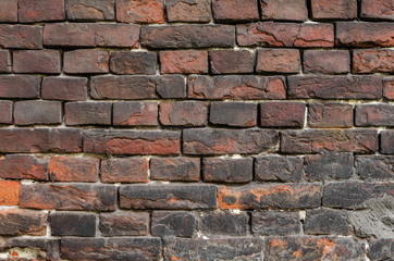 Brick wall. You can clearly see how the bricks lie.