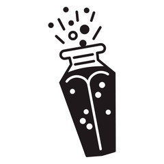 Magic bottle potion icon. Simple illustration of magic bottle potion vector icon for web design isolated on white background