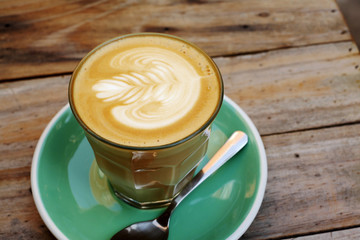 Cup of latte coffee