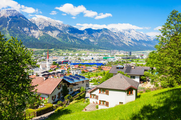 Innsbruck aerial panoramic view