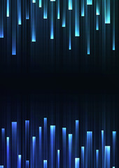 blue overlap pixel speed in dark background, geometric layer motion backdrop, simple technology template, vector illustration