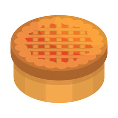 Thanksgiving cake icon. Isometric of thanksgiving cake vector icon for web design isolated on white background