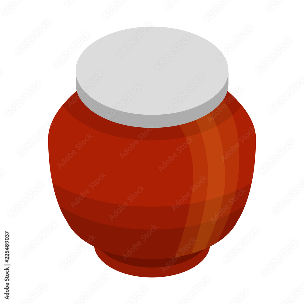 Poster autumn jar icon. isometric of autumn jar vector icon for web design isolated on white background