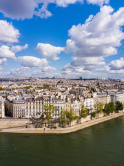 Naklejka premium Cityscape of Paris, aerial view
