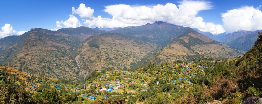 Gudel and Bung villages, Nepal himalayas
