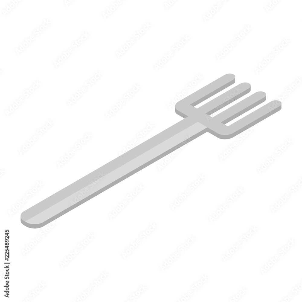 Poster fork icon. isometric of fork vector icon for web design isolated on white background