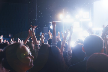 Crowd people having fun on concert