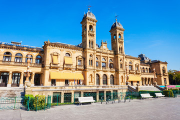 Fototapeta na wymiar San Sebastian City Hall, Spain