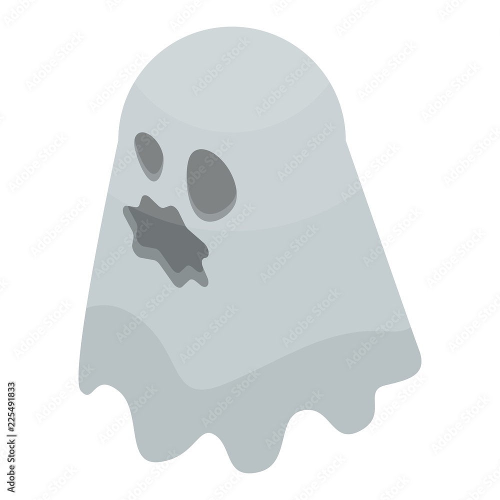 Poster ghost icon. isometric of ghost vector icon for web design isolated on white background