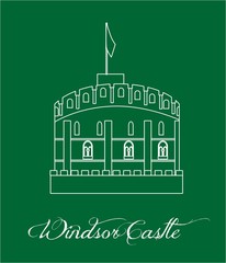 the illustration with the beautiful tower of UK