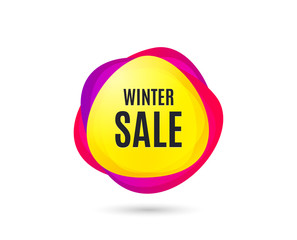 Winter Sale. Special offer price sign. Advertising Discounts symbol. Gradient sales tag. Abstract shopping banner. Template for design. Vector