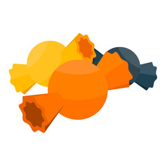 Halloween candy icon. Isometric of halloween candy vector icon for web design isolated on white background