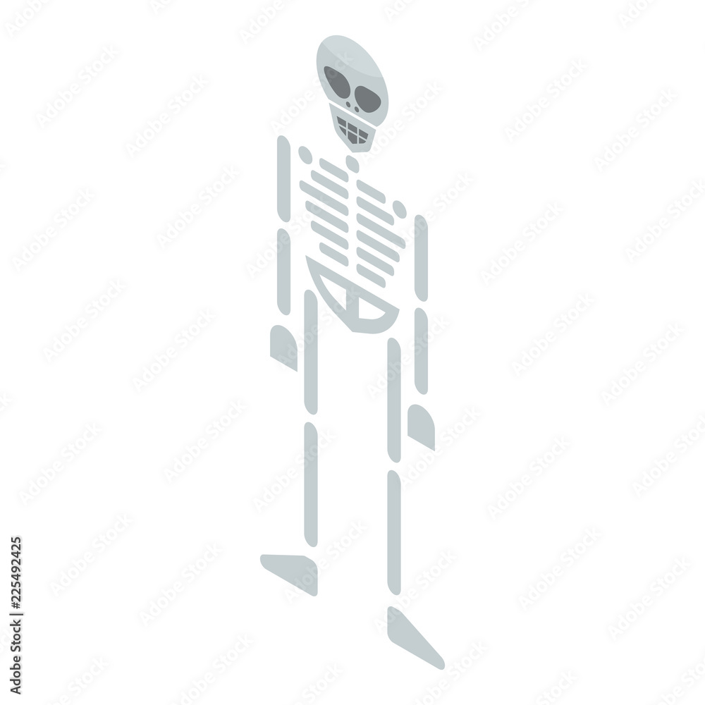 Aufkleber skeleton icon. isometric of skeleton vector icon for web design isolated on white background