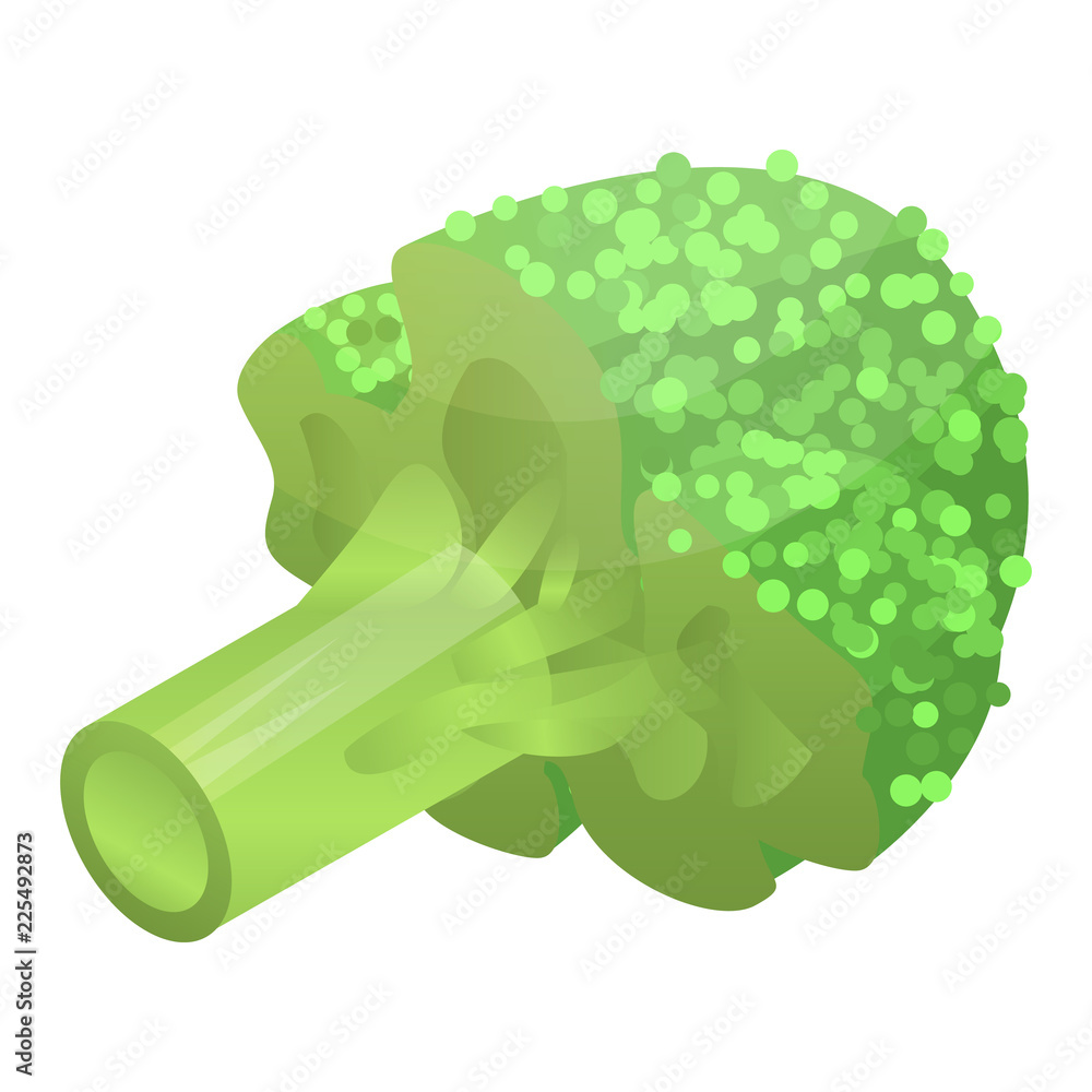 Aufkleber raw broccoli icon. isometric of raw broccoli vector icon for web design isolated on white background