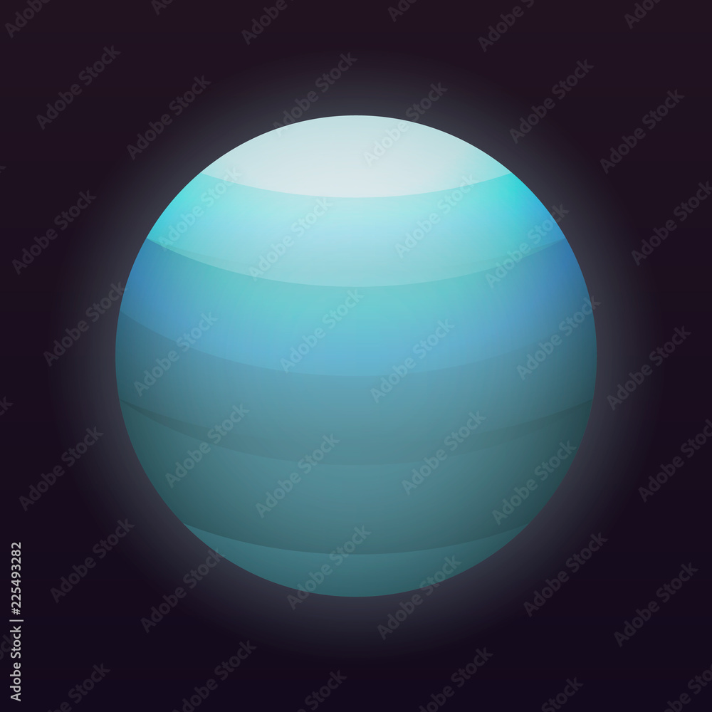 Aufkleber uranus planet icon. isometric of uranus planet vector icon for web design isolated on black backgrou