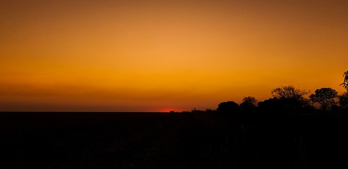 sunset in mountains