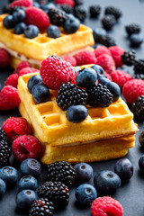 waffles with berries