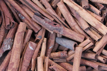 Cinnamon sticks closeup