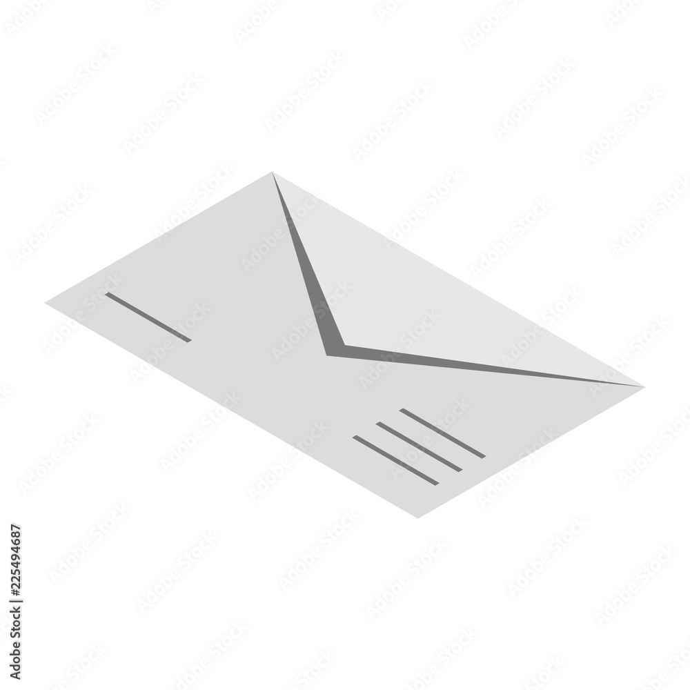 Poster envelope icon. isometric of envelope vector icon for web design isolated on white background