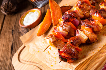 sweet potato fries with spicy paprika shashlik