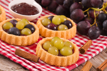 Grape tarts.