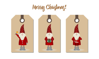 Trademark related tags and pricing set isolated. Festive Christmas design.