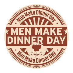 Men Make Dinner Day stamp